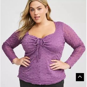 Torrid Lavender Long Sleeve Top